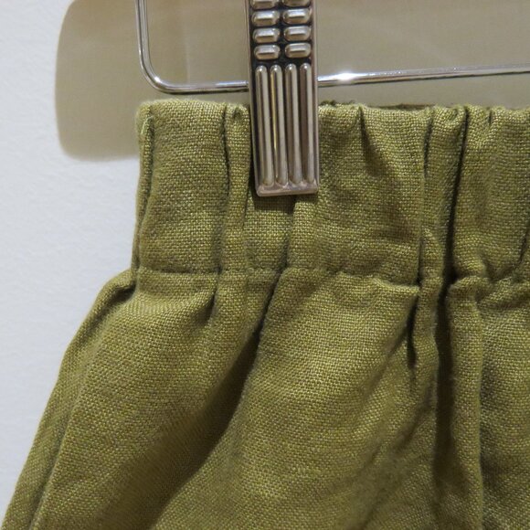 NICOLE PURDY The Classic Short in Khaki Brown Linen Boho Minimalist - Size XS - Picture 4 of 12